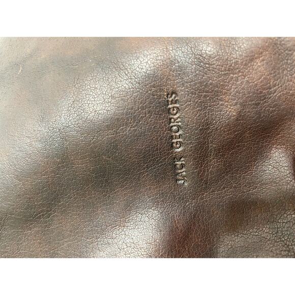 Jack Georges Buffalo Leather Large Med Adjustable Crossbody Bag Purse Brown Soft - Picture 9 of 14